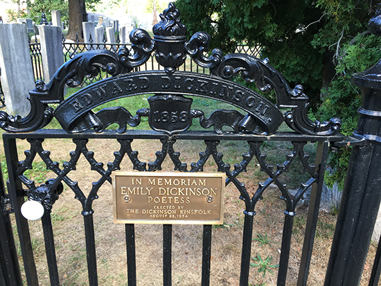 The Dickinson family plot in Amherst