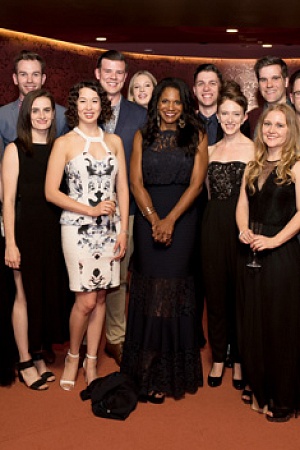 Audra McDonald backstage with young singers at the Melbourne concert, An Evening with Audra McDonald, October 31, 2015