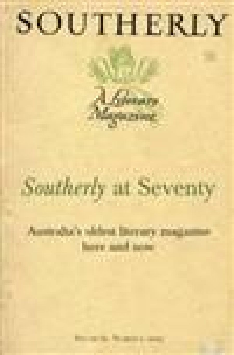 Jeffrey Poacher reviews Southerly, Vol. 69, No. 2: Southerly At Seventy edited by David Brooks and Elizabeth McMahon
