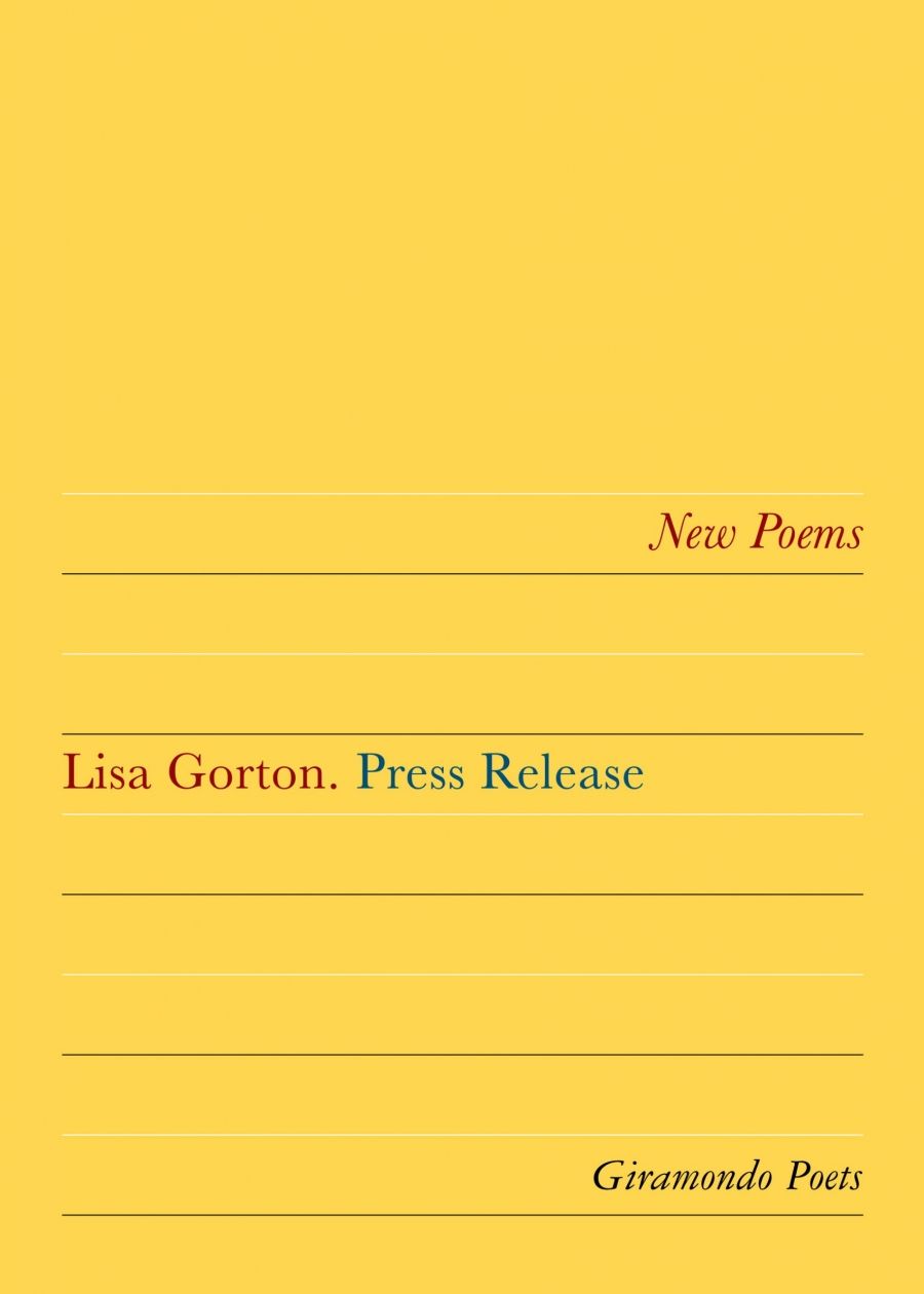 Paul Hetherington reviews Press Release by Lisa Gorton