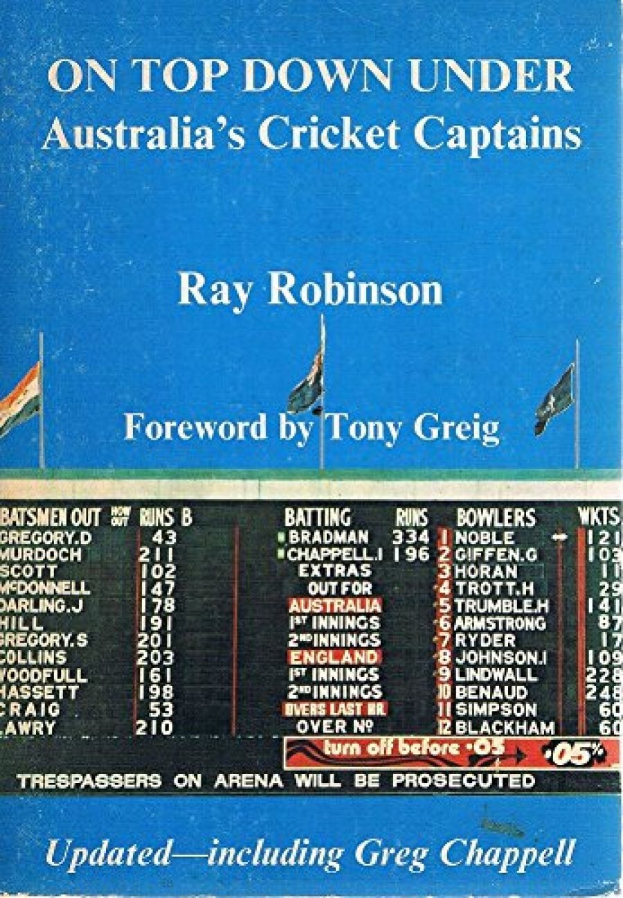 Brian Stoddart reviews On Top Down Under by Ray Robinson