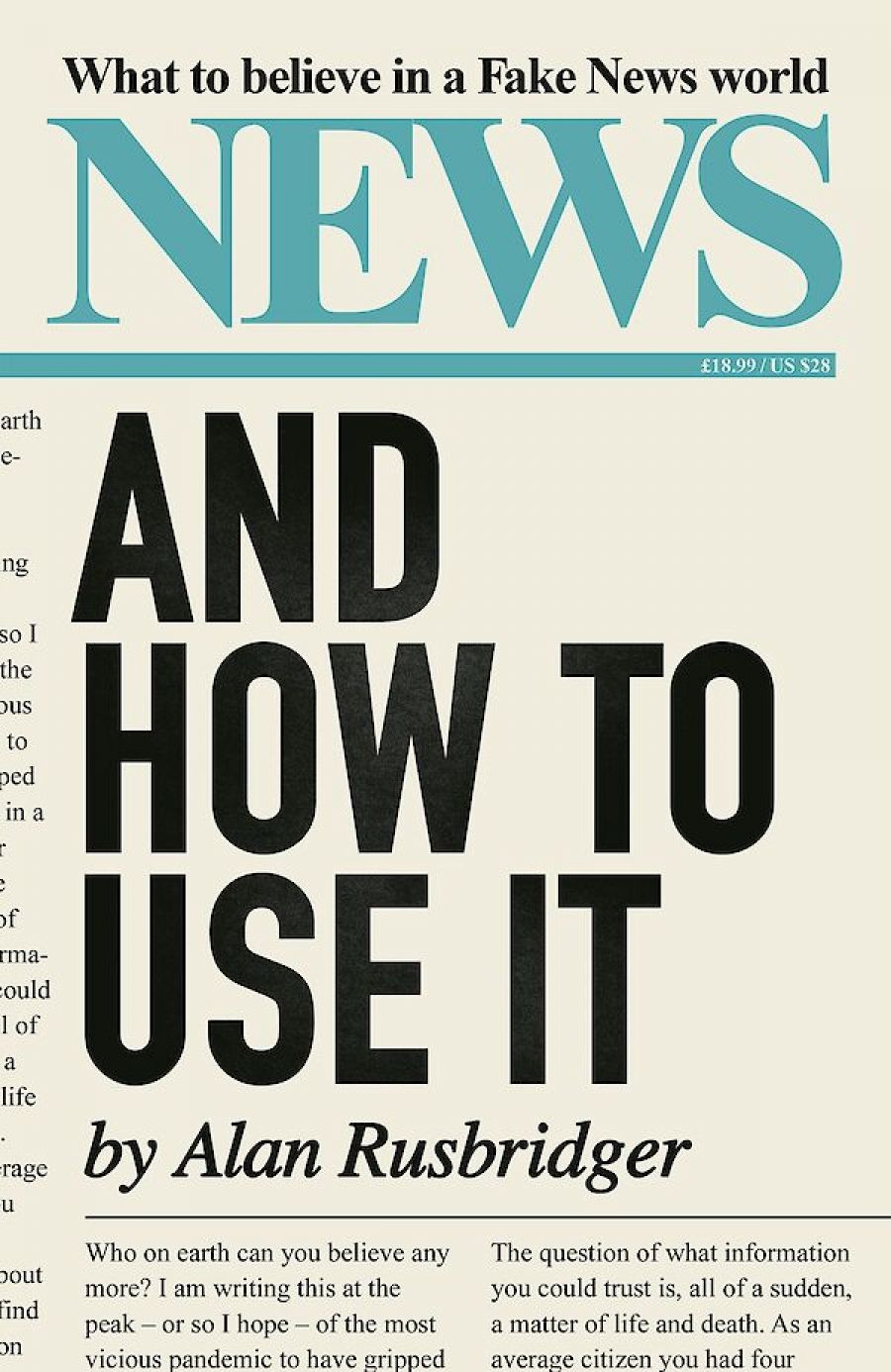 Johanna Leggatt reviews News and How to Use It: What to believe in a fake news world by Alan Rusbridger